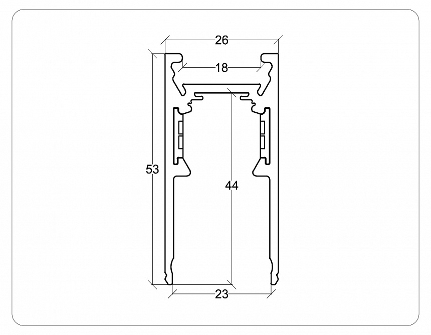 GL3301 BK черный IP20 48V 1000*26.9*53.7