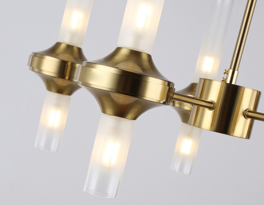 LH55358/10 BS/CL латунь/прозрачный G9/10 max 30W D550*690