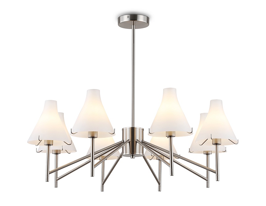 LH57125/8 SN/FR никель/белый матовый E14/8 max 40W D800*650