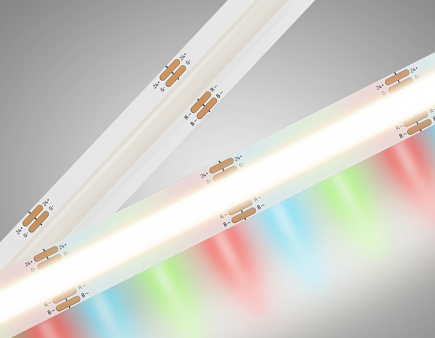 GS4951 COB 576Led/ 14W m/ 24V IP20 RGB/ 5m*10mm*3mm (4 конт.) GS4951 COB 576Led/ 14W m/ 24V IP20 RGB/ 5m*10mm*3mm (4 конт.)
