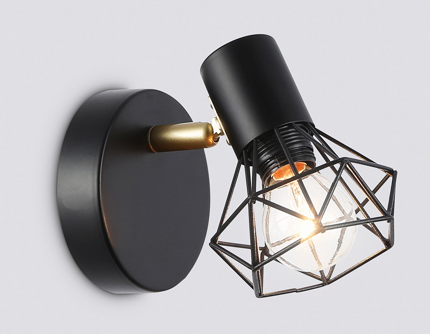 TR8655 BK/GD черный/золото E14 max 60W 170*100*140