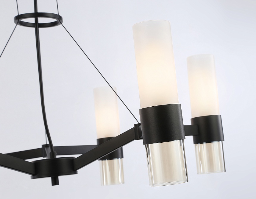 LH55104/6 BK/FR/TI черный/белый матовый/янтарь E14*6 max 40W D650*1080