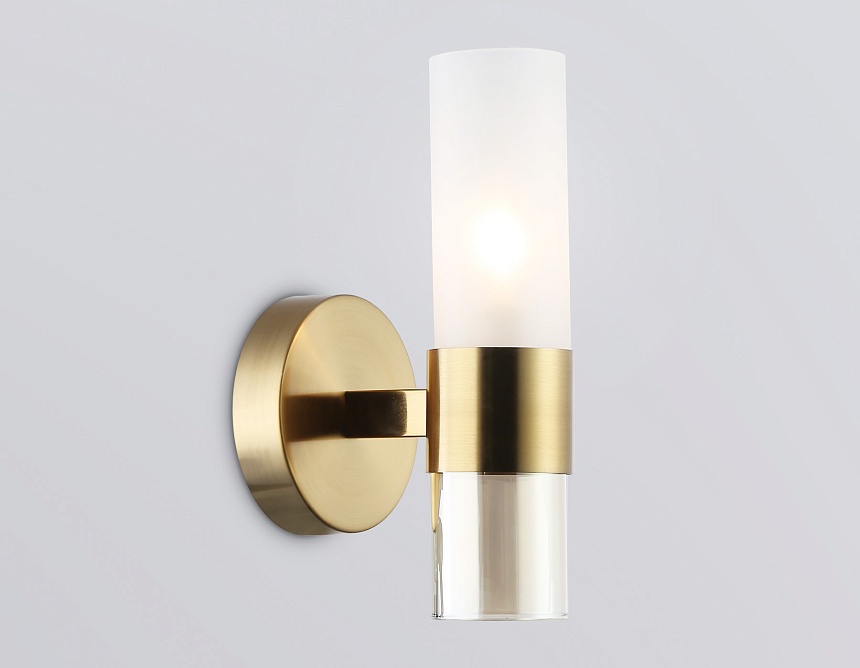 LH55116 BS/FR/TI латунь/белый матовый/янтарь E14 max 40W 130*100*225