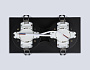 TN6712/2 BK черный IP44 GX53/2 max 15W 210*105*45