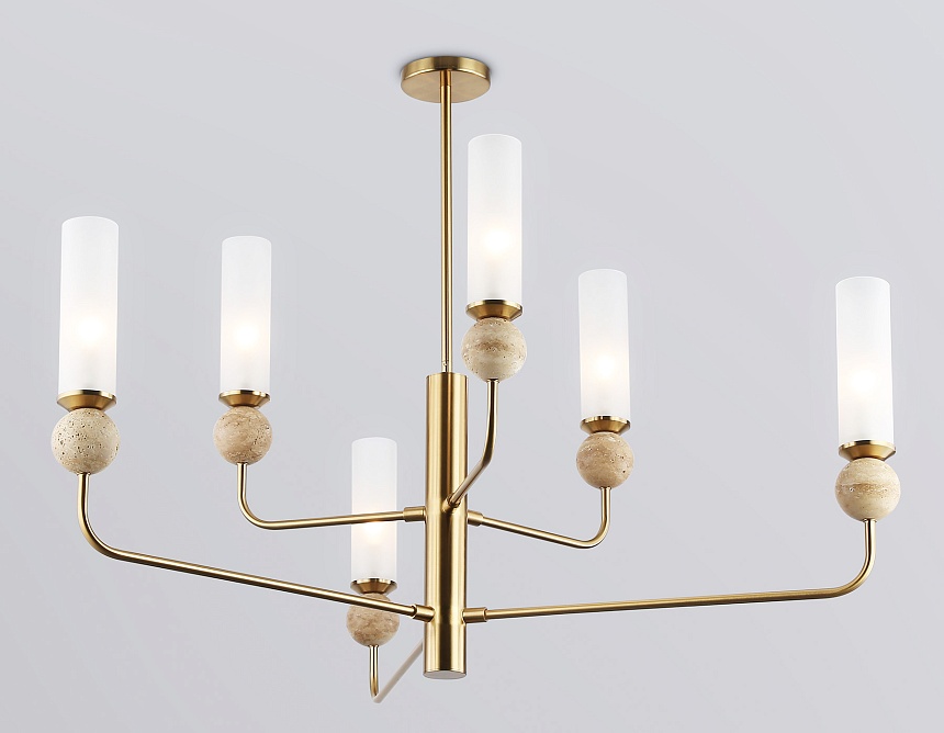 LH53251/6 BS/FR латунь/белый матовый E14*6 max 40W D1050*1445