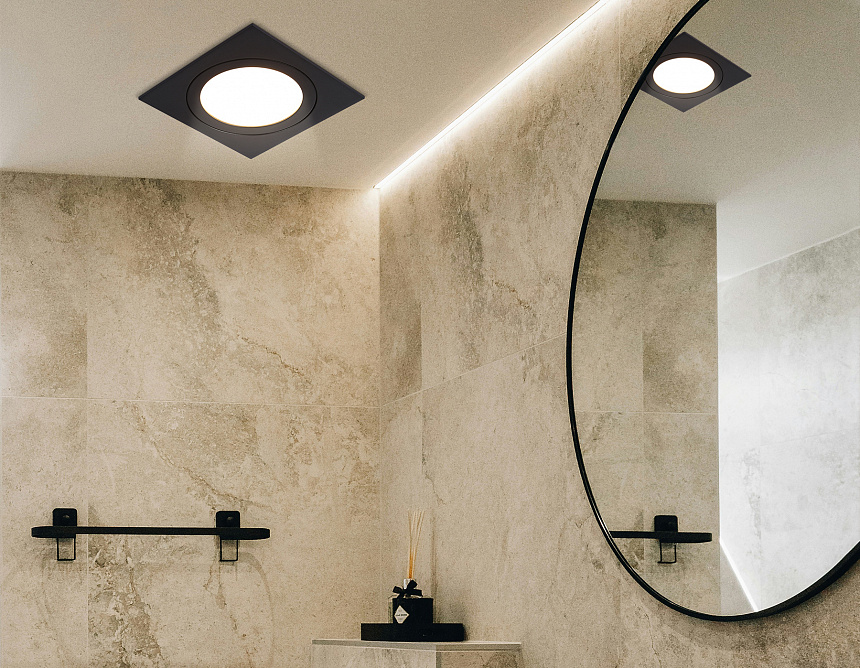 TN6609 BK черный IP44 GX53 max 15W 110*110*23