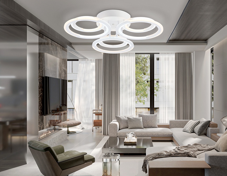 FA8943/3+3 WH белый 79W 3000-6000K D580*120 (ПДУ ИК) FA8943/3+3 WH белый 79W 3000-6000K D580*120 (ПДУ ИК)