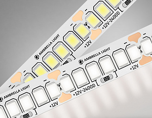 GS1402 2835 240Led/ 17W m/ 12V IP20 4500K/ 5000*10*1.2mm (2 конт.)