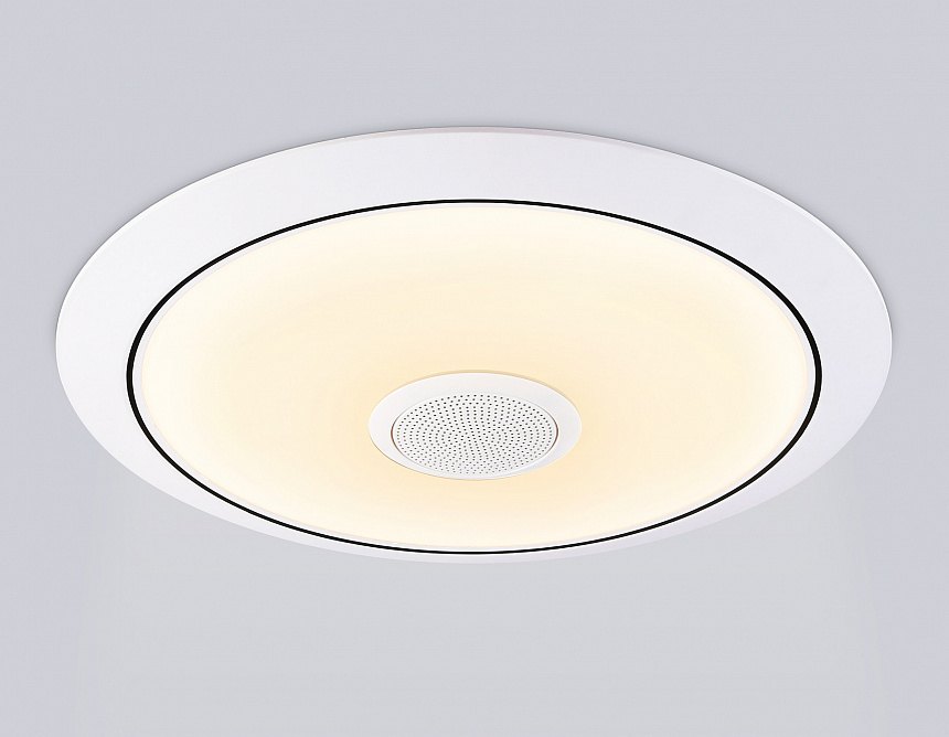 FZ710 WH белый IP20 40W 3000-6500K+RGB Music 370*56 (ПДУ ИК)