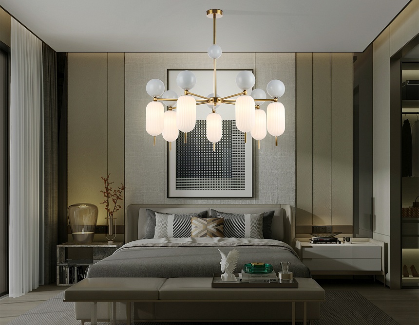 LH53106/7 BS/GR/FR латунь/серый/белый матовый G9*7 max 28W D800*800