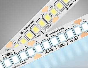 GS3303 2835 240Led/ 18W m/ 24V IP20 6500K/ 5000*10*1.2mm (2 конт.)