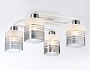 TR303205/4 WH/CH/SM/FR белый/хром/дымчатый/белый матовый E27*4 max 60W 370*370*200