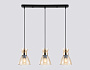 TR3404/3 BK/FGD/TI черный/золото/янтарь E27/3 max 60W 550*135*1000