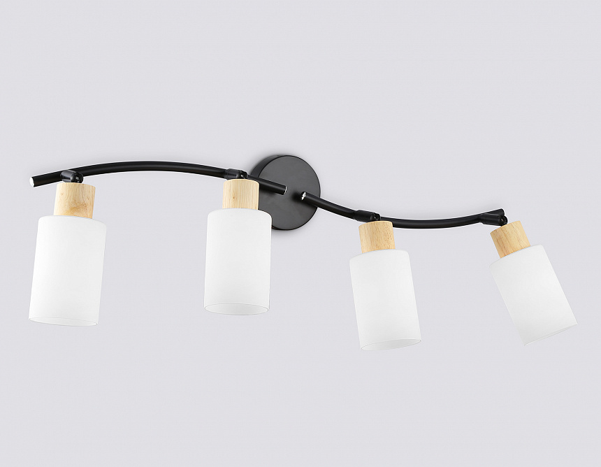 TR8723/4 BK/WD черный/дерево E14/4 max 60W 760*100*210