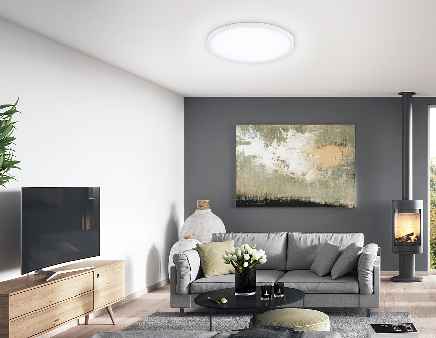 FZ1955 WH белый IP54 26W 5000K D370*15 (Без ПДУ)