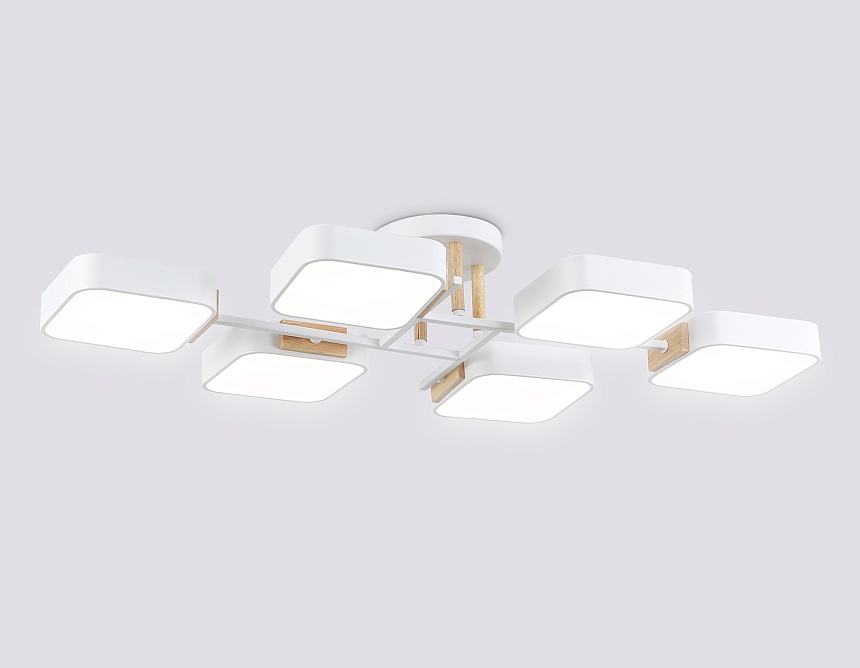 FL4886/6 WH/WD белый/дерево 108W 3000-6000K 850*430*140 (без ПДУ)