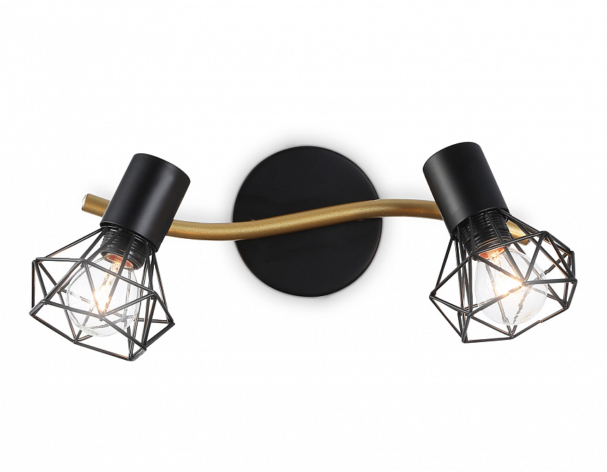 TR8656/2 BK/GD черный/золото E14/2 max 60W 330*100*185