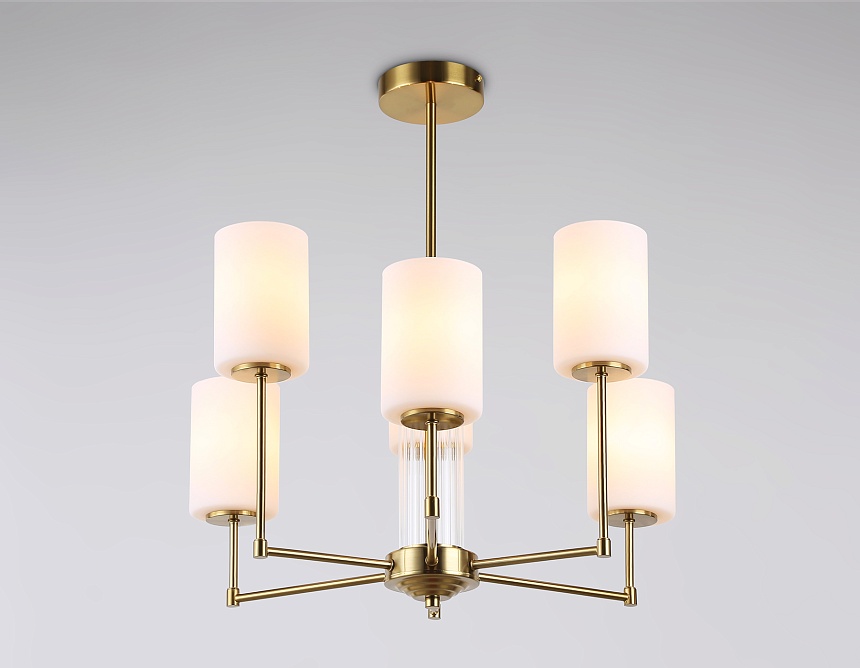 LH56215/6 BS/FR латунь/белый матовый E27/6 max 60W D600*600