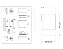 ST3303/2 GR серый IP54 GX53/2 max 15W 205*90*140
