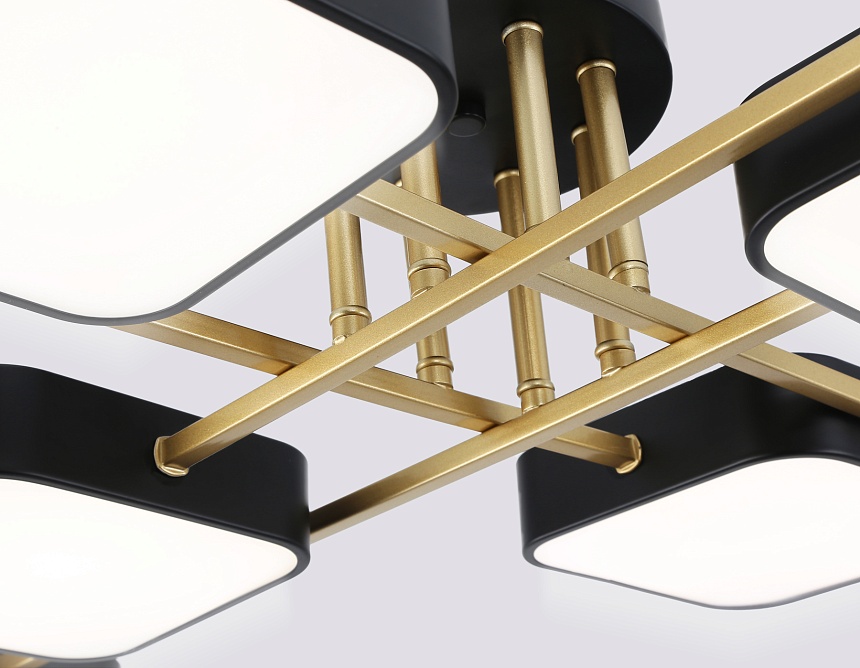 FL516348/8 BK/GD черный/золото 144W 3000-6000K 1060*1060*150 (без ПДУ)