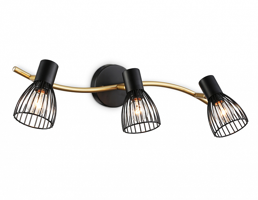 TR8661/3 BK/GD черный/золото E14/3 max 60W 550*100*170