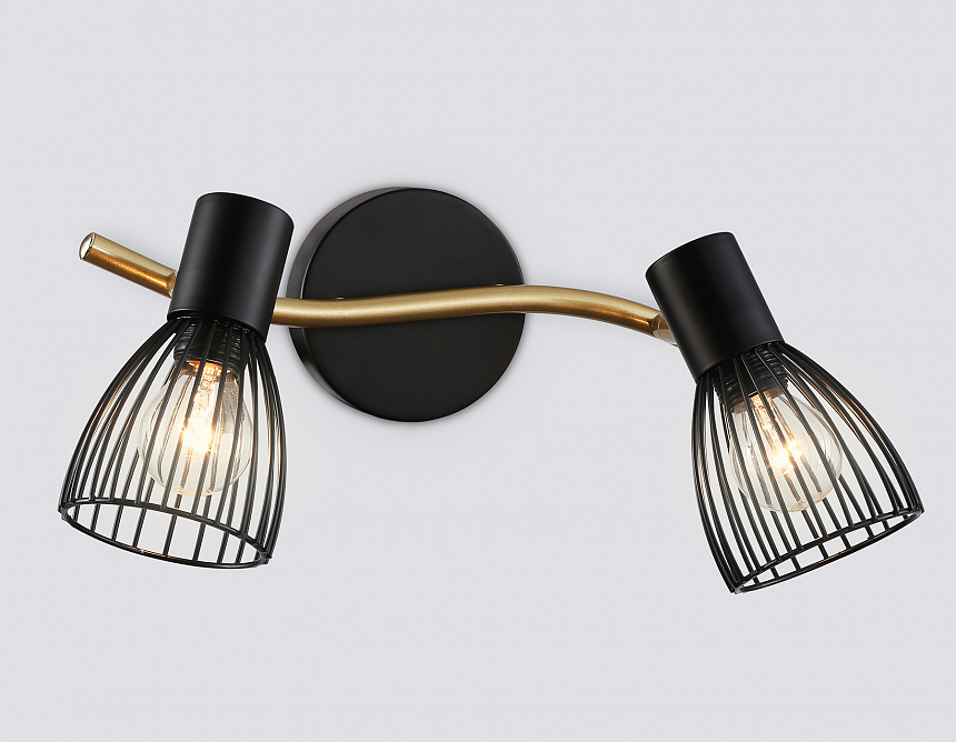 TR8660/2 BK/GD черный/золото E14/2 max 60W 330*100*170