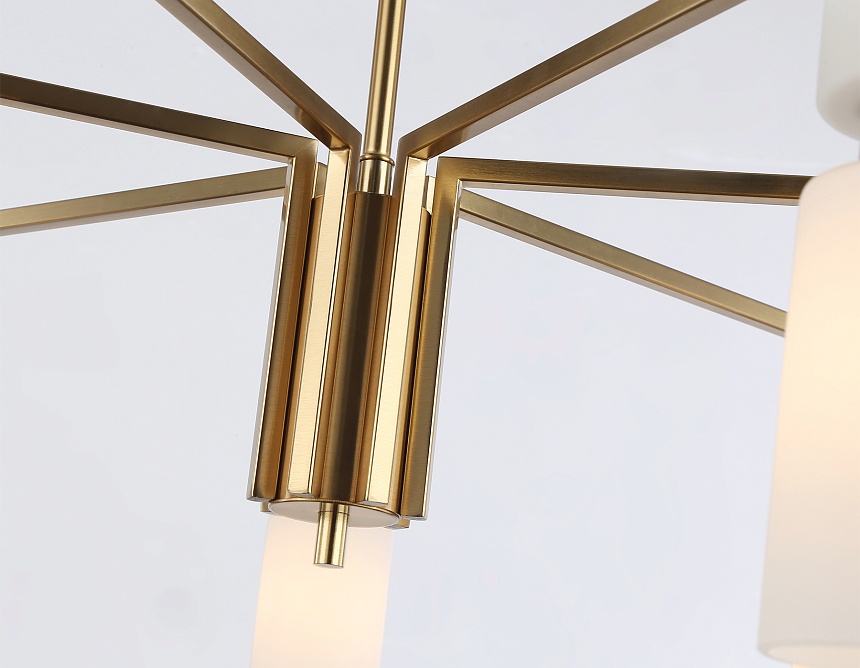 LH56126/7 BS/FR латунь/белый матовый E14*7 max 40W D705*350