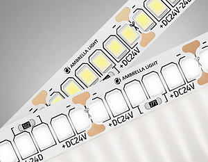 GS3502 2835 240Led /22W m/ 24V IP20 4500K/ 5000*10*1.2mm (2 конт.)
