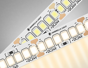 GS3501 2835 240Led /22W m/ 24V IP20 3000K/ 5000*10*1.2mm (2 конт.)