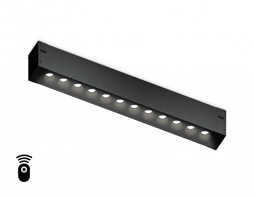 GL1302 BK черный IP20 12W 3000K-6400K 220V 24° 232*25*42 (Без ПДУ)