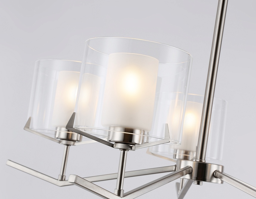 LH57001/5 SN/FR никель/белый матовый E14/5 max 40W D690*390