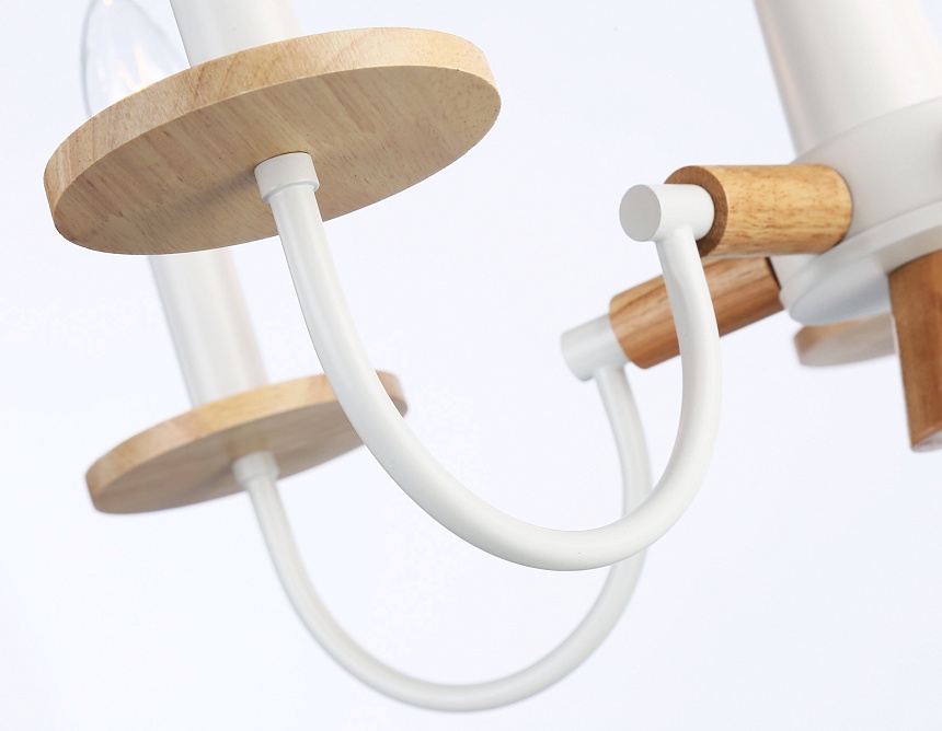 TR9592/5 WH/LW белый/светлое дерево E14/5 max 40W D555*660