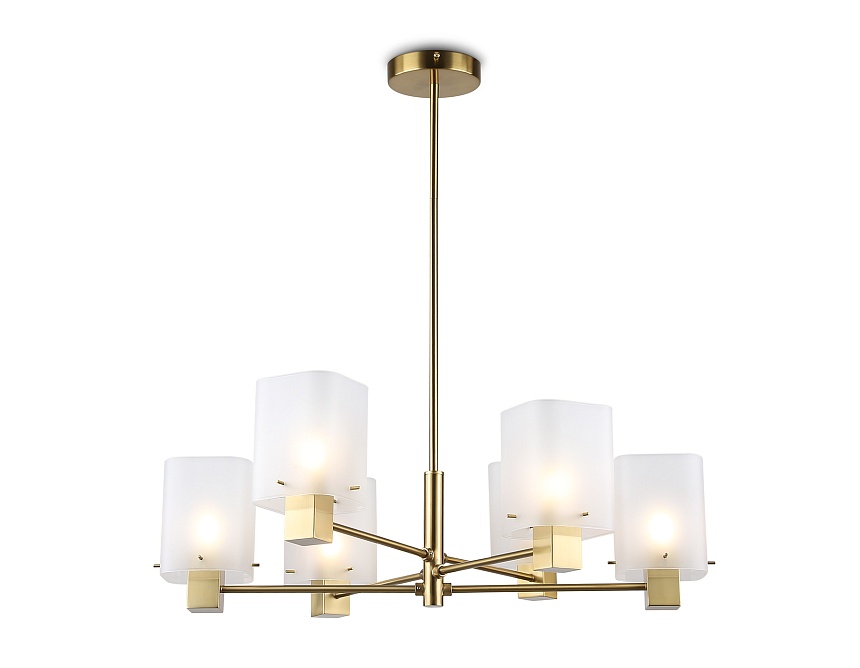 LH57031/6 BS/SM латунь/дымчатый E14/6 max 40W D690*690