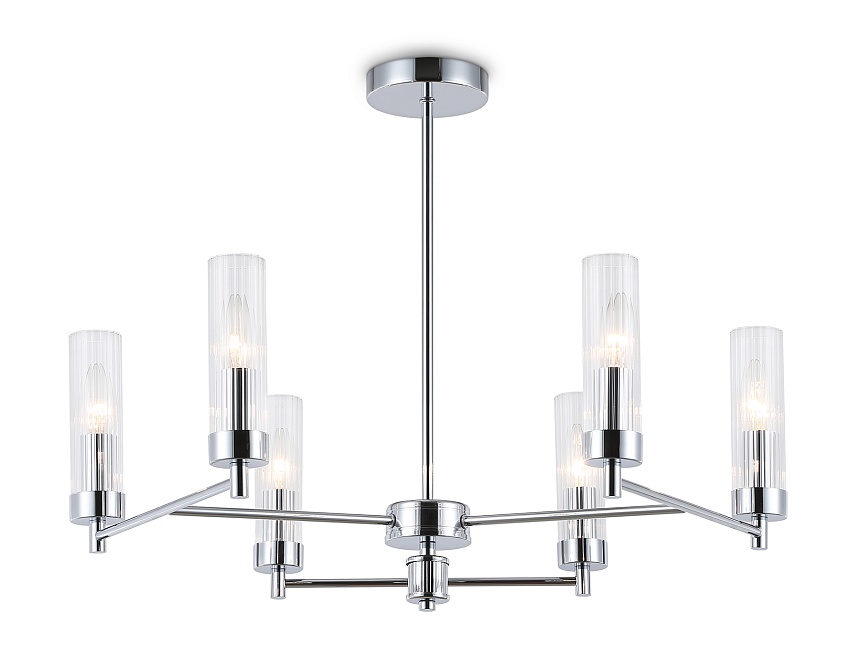 LH55151/6 CH/CL хром/прозрачный E14/6 max 40W D675*520