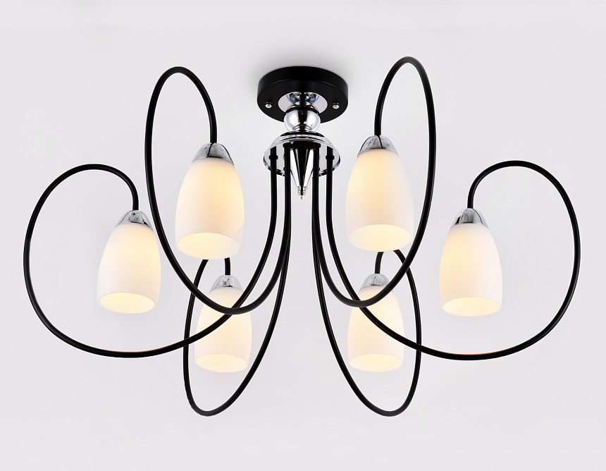 TR3121/6 BK/CH черный/хром E27 max 40W D850*480