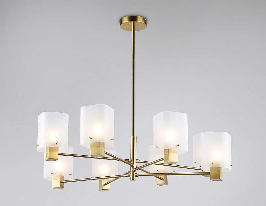 LH57033/8 BS/SM латунь/дымчатый E14/8 max 40W D830*710