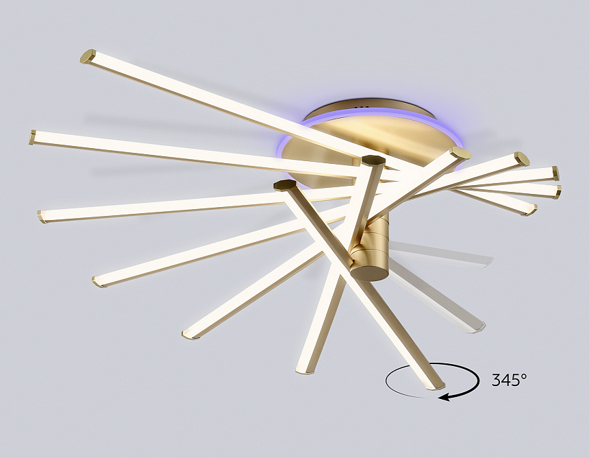 FL6244 GD золото 125W 3000K-6400K+RGB 900*750*230 (ПДУ ИК)