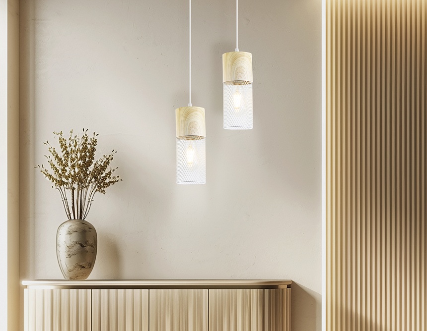 TR8498 WH/WD белый/дерево E27 max 60W D100*1000