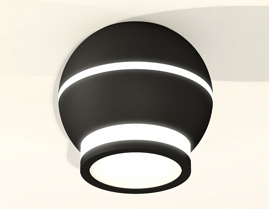 XS1102040 SBK/FR черный песок/белый матовый MR16 GU5.3 LED 3W 4200K (C1102, N7121)