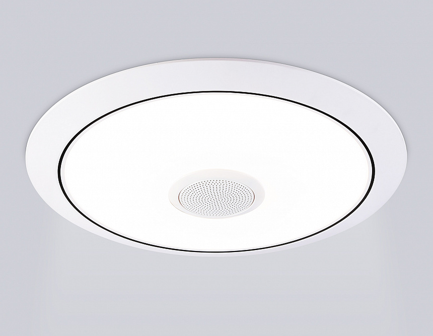 FZ710 WH белый IP20 40W 3000-6500K+RGB Music 370*56 (ПДУ ИК)