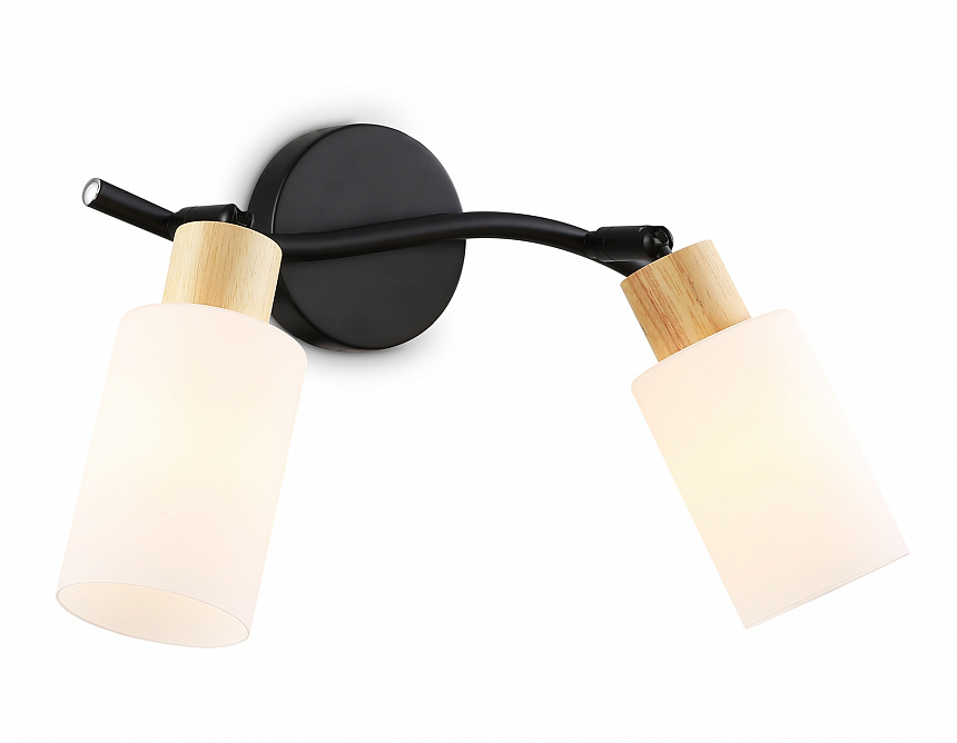 TR8721/2 BK/WD черный/дерево E14/2 max 60W 380*100*210