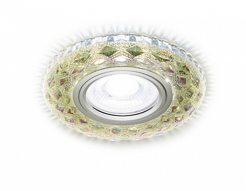 S288 PR хром/перламутровый хрусталь/MR16+3W(LED WHITE)