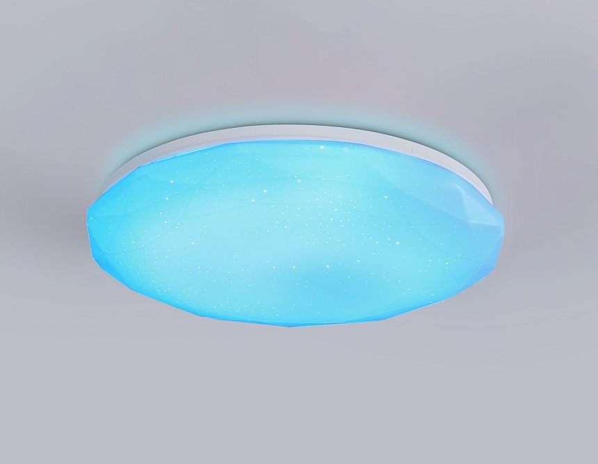 FZ417 WH белый IP20 46W 3000K-6500K+RGB D380*60 (ПДУ ИК)