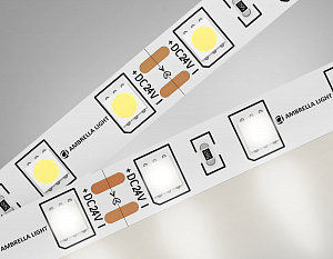 GS4002 5050 60Led/ 14.4W m/ 24V IP20 4500K/ 5000*10*1.87mm (2 конт.)