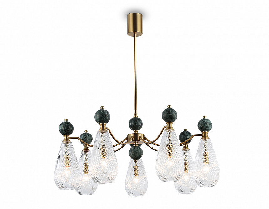 LH53293/7 BS/CL латунь/прозрачный E14*7 max 40W D815*900