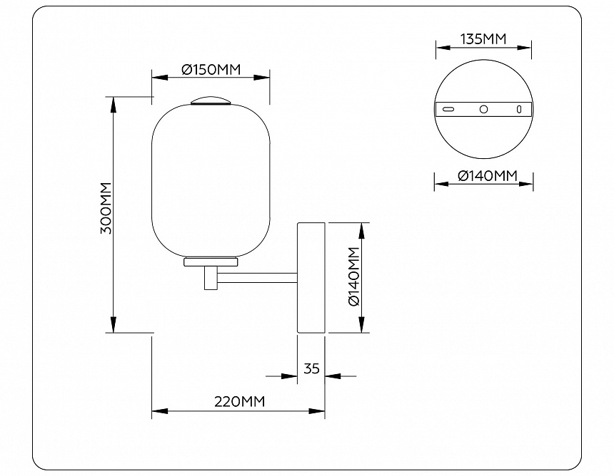 LH11039 BK/MG черный/мраморно-серый 8W 3000K 150*220*300