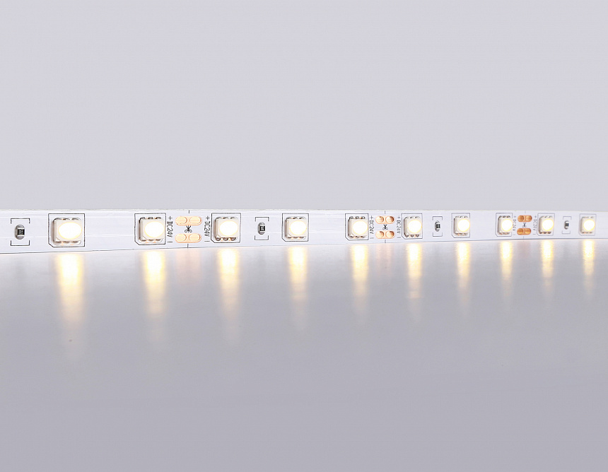GS4001 5050 60Led/ 14.4W m/ 24V IP20 3000K/ 5000*10*1.87mm (2 конт.)