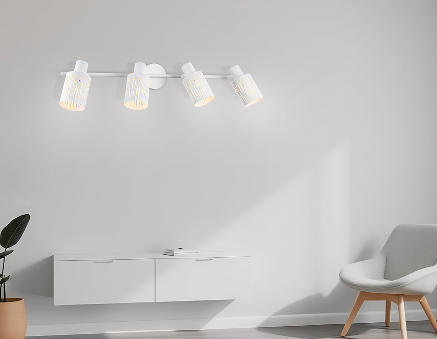 TR8666/4 WH белый E14/4 max 60W 760*100*190