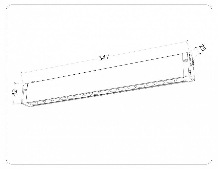 GL1312 BK черный IP20 15W 3000K-6400K 220V 24° 342*25*42 (Без ПДУ)