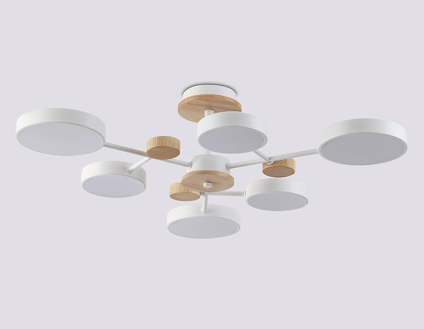 FL4861/6 WH/WD белый/дерево 90W 3000-6000K D750*180 (без ПДУ)